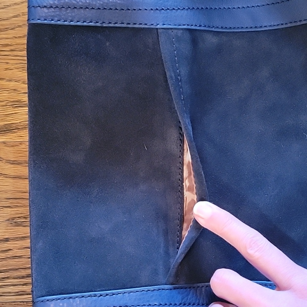 B. Makowsky Leather And Suede Bag - Picture 5 of 16